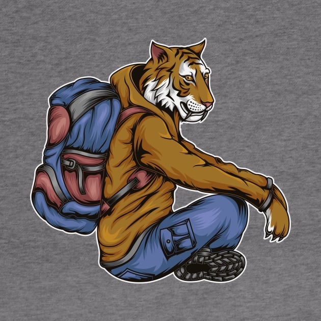 Rest Tiger Backpacker by JagatKreasi